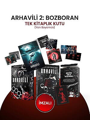 İMZALI - Arhavili 2: Bozboran Yan Boyamalı Tek Kitaplık Kutu - 1