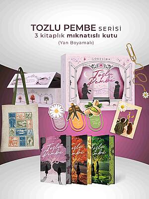 Tozlu Pembe Serisi – 3 Kitaplık Kutu Yan Boyamalı - 1